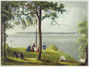 द सीन ऑफ द सीन, &39;व्यू ऑन द सीन&39; से, डेनियल हैवेल (1785-1826) द्वारा उकेरी गई, जो आर। ऑर्कमैन (1764-1834) 1821 द्वारा प्रकाशित